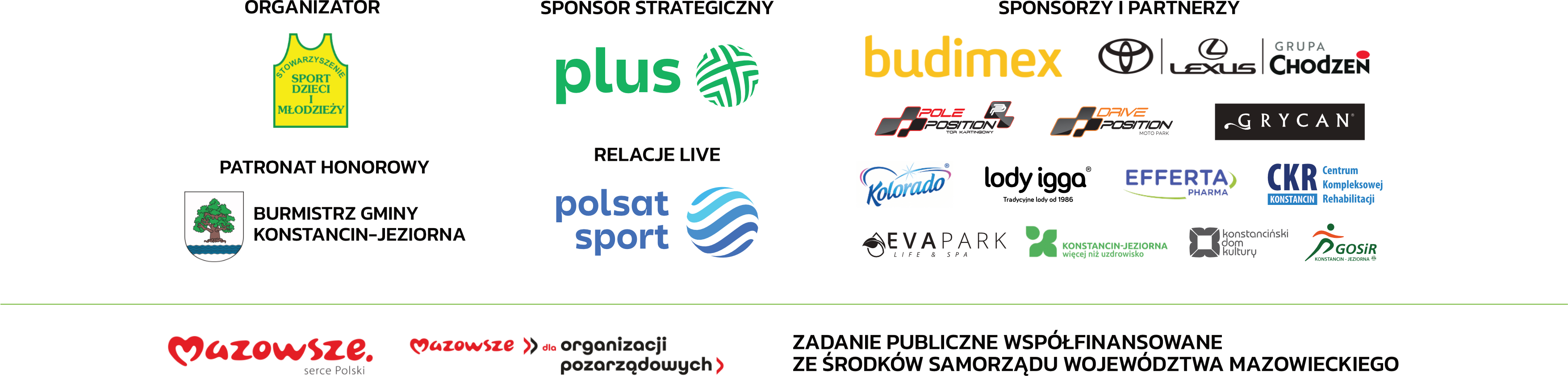 Sponsorzy i Partnerzy Biegu Konstancińskiego